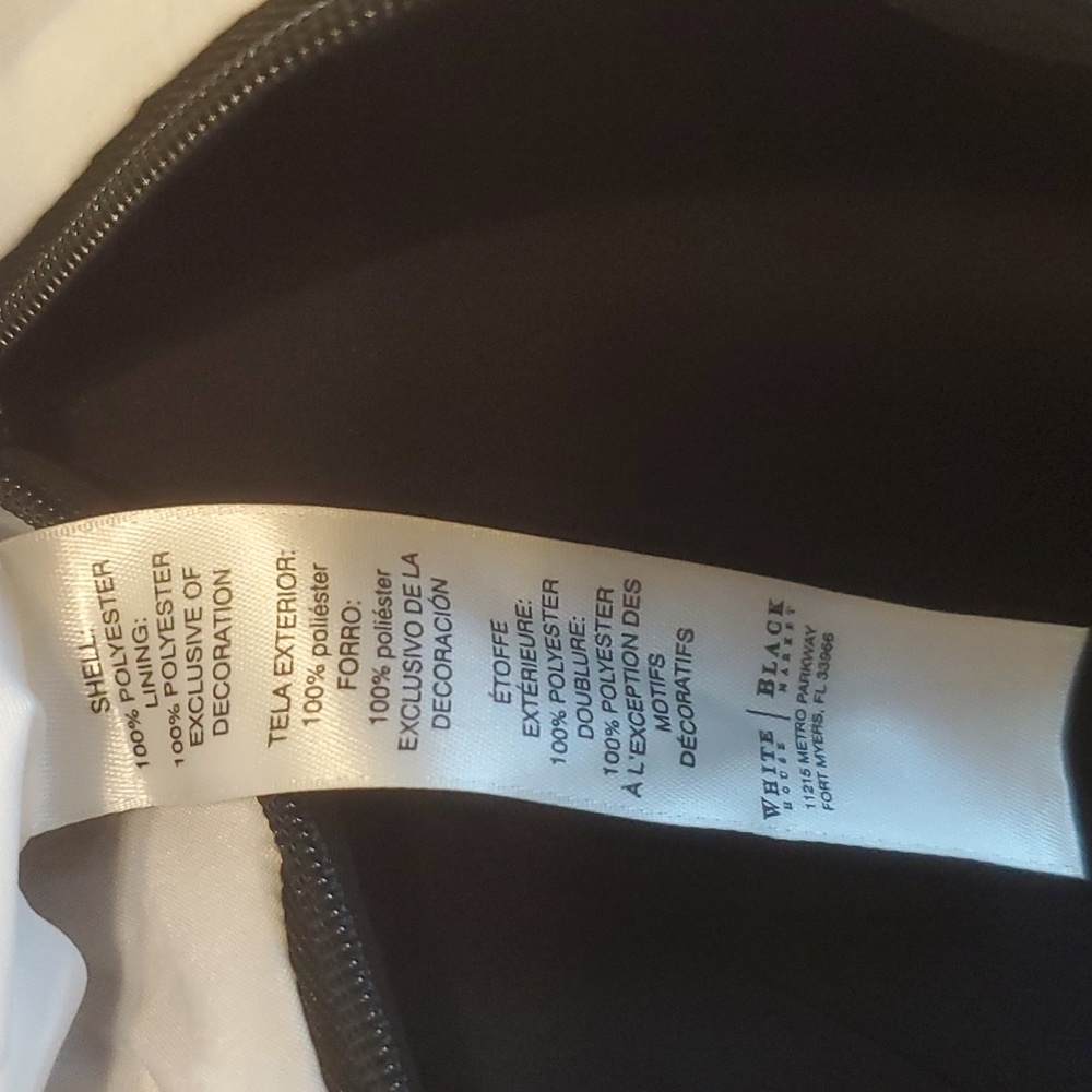 White House Black Market Black, White & Rust Colorblock Mini Skirt - Picture 6 of 7